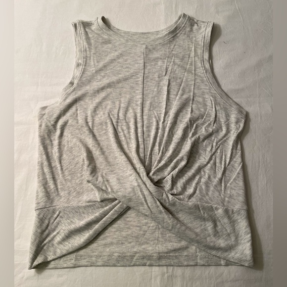 All In Motion Crop Tank Top in Gray - Picture 5 of 9